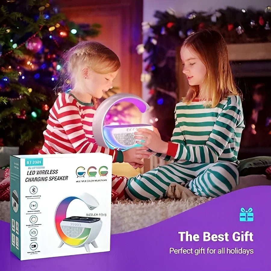 G Shaped RGB Light Table Lamp With Wireless Charger - Auk deals