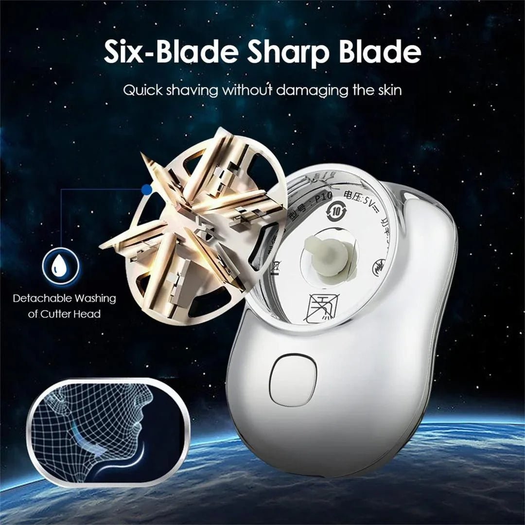 Mini Portable Electric Hair Shaver with 5 - Blade System & Pop - Up Trimmer - Mini and Water Resistant - Auk deals