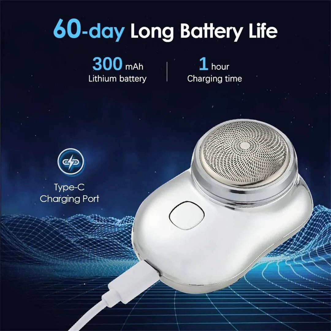 Mini Portable Electric Hair Shaver with 5 - Blade System & Pop - Up Trimmer - Mini and Water Resistant - Auk deals