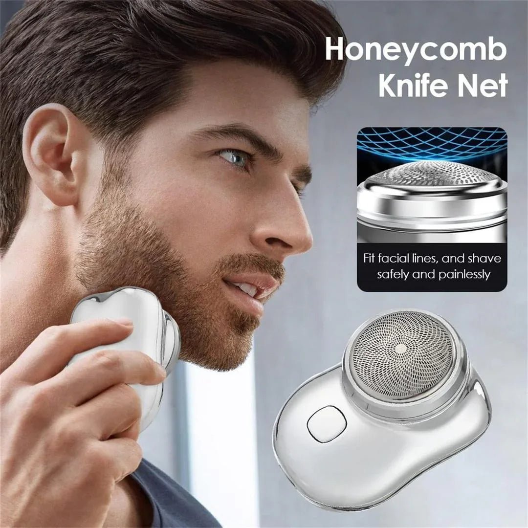 Mini Portable Electric Hair Shaver with 5 - Blade System & Pop - Up Trimmer - Mini and Water Resistant - Auk deals